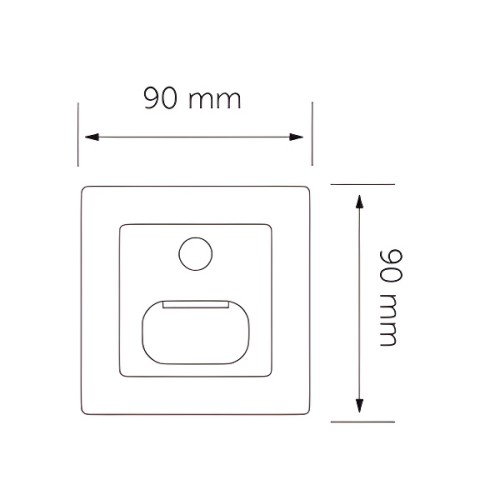 İnoled 1W Siyah Sensörlü Koridor Armatürü / Günışığı
