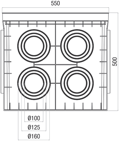 10 ÇIKIŞLI / 55*55 cm MENHOL YERALTI BUATI