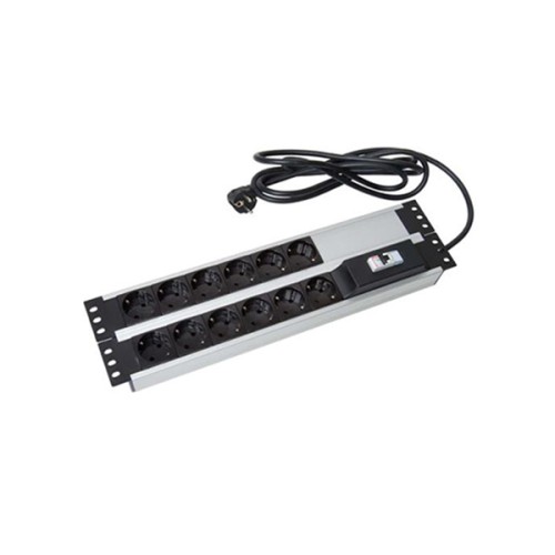 BESTRACK - Bestrack 19 Alüminyum Gövdeli 12 Li Sigortalı Grup Priz 2 Mt.