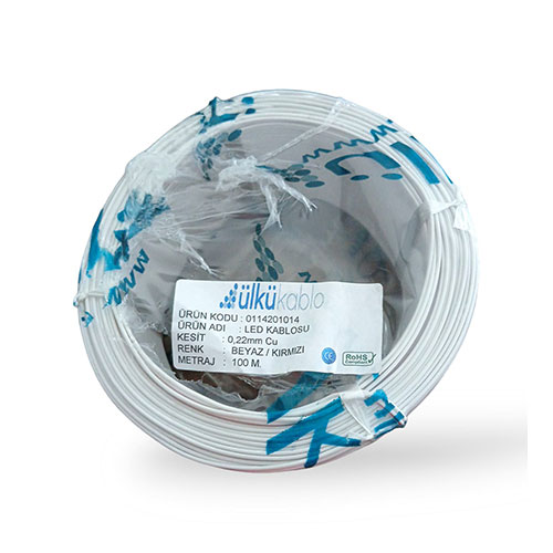 2 Li Led Kablosu Bakır 2*0,22 2 Li Led Kablosu Bakır 2*0,22