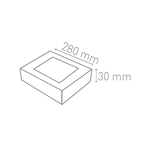 Voltek 24W Kare Sıva Üstü Led Panel Armatür 6500K Voltek 24W Kare Sıva Üstü Led Panel Armatür 6500K