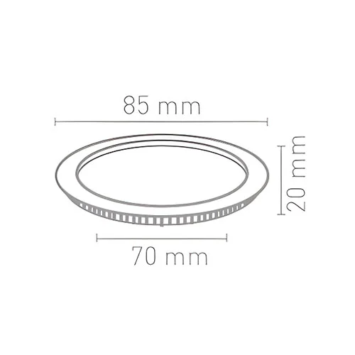Voltek 3W Yuvarlak Sıva Altı Slim Led Panel Armatür 6500K Voltek 3W Yuvarlak Sıva Altı Slim Led Panel Armatür 6500K