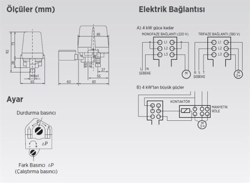 4-16 Basınç Şalteri 4-16 Basınç Şalteri