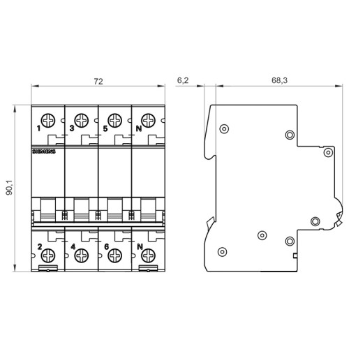 4*40 Nötr Kesmeli W Otomat C tipi