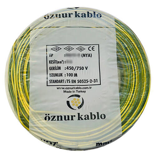 70 mm NYA Kablo Kablo - Sarı / Yeşil (1 metre)