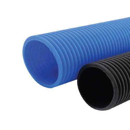 Zeybek 75 mm Elektrik Altyapısı İçin Koruge Boru (Maşon Dahil) Siyah - 1 metre