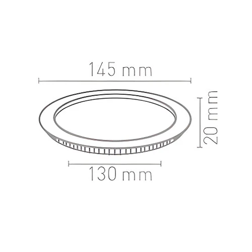 Voltek 9W Yuvarlak Sıva Altı Slim Led Panel Armatür 4000K
