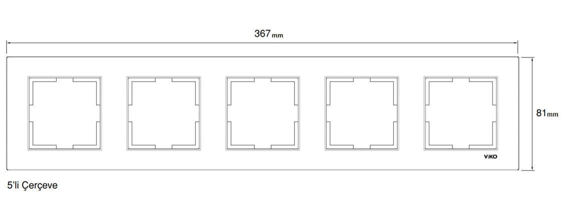 Viko Karre Beşli Çerçeve Boyutları (16 KB)