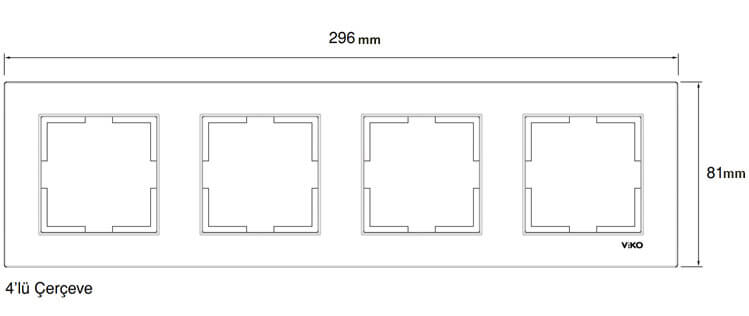 Viko Karre Dörtlü Çerçeve Boyutları (11 KB)