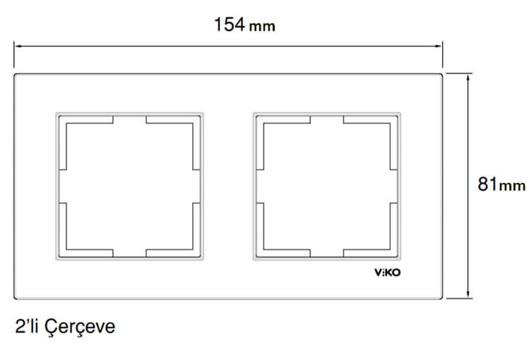 Viko Karre İkili Çerçeve Boyutları (14 KB)