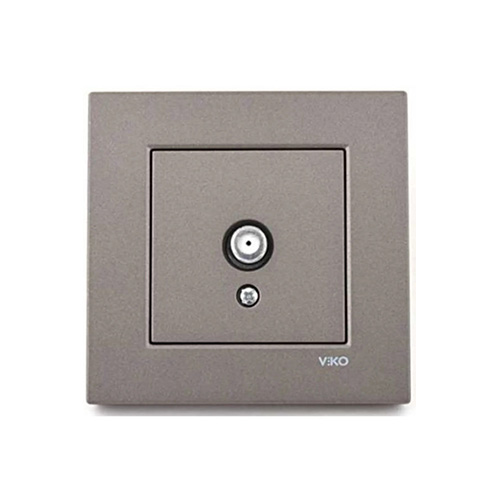 VIKO - Viko Novella F Konnektörlü Uydu Prizi Antrasit - Çerçevesiz