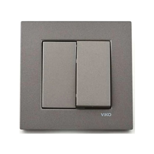 VIKO - Viko Novella Komitatör (İkili Anahtar) Antrasit - Çerçevesiz VIKO - Viko Novella Komitatör (İkili Anahtar) Antrasit - Çerçevesiz
