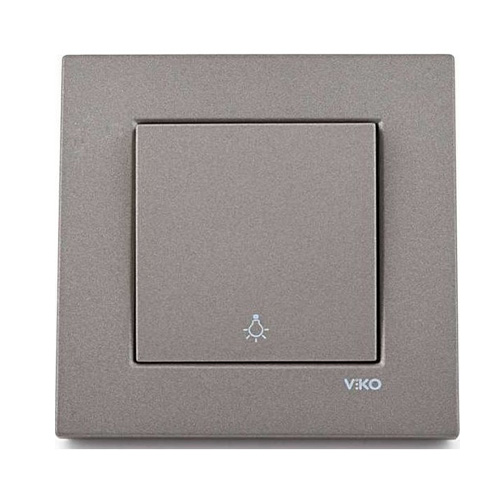 VIKO - Viko Novella Zil Butonu Antrasit - Çerçevesiz VIKO - Viko Novella Zil Butonu Antrasit - Çerçevesiz
