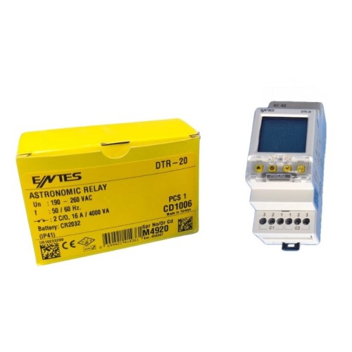 Entes Astronomik Zaman Rölesi DTR 20 (16A) Entes Astronomik Zaman Rölesi DTR 20 (16A)