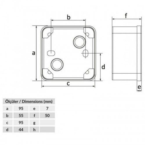 (BB1-0441-0003) H.F. 95*95*50 BUAT KUTUSU H.F. (BB1-0441-0003) H.F. 95*95*50 BUAT KUTUSU H.F.