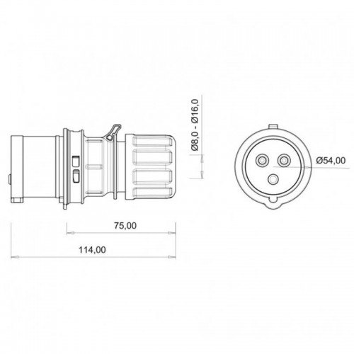 Bemis (Bc1-1403-2011) Cee Norm 3*16A Düz Fiş Bemis (Bc1-1403-2011) Cee Norm 3*16A Düz Fiş