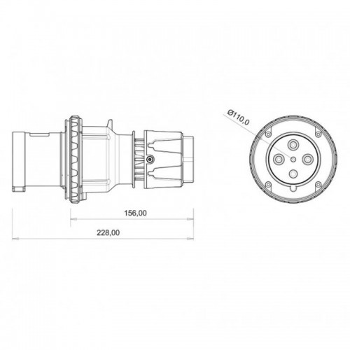 Bemis (Bc1-4504-2011) Cee Norm 4*63A Düz Fiş Bemis (Bc1-4504-2011) Cee Norm 4*63A Düz Fiş