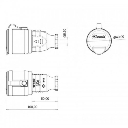 Bemis (Bk1-1402-2311) 1*16A Uzatma Priz