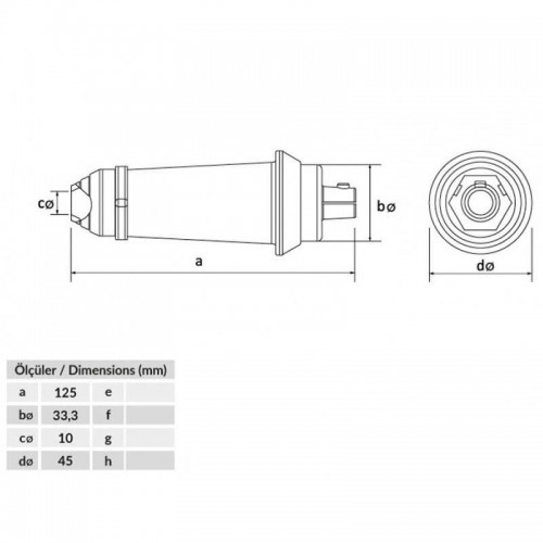 Bemis (Bk4-9501-2010) 50/150Mm2 400A Ark Fişi