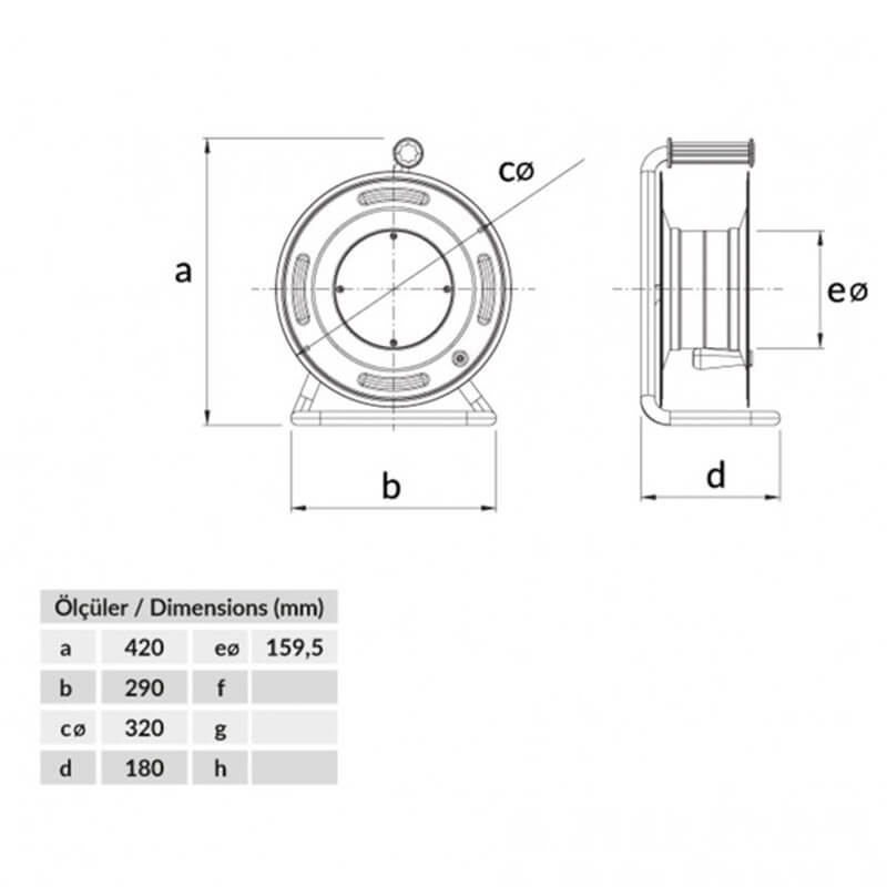 Bemis (Bm3-4303-0000) Kablo Makarası Boş (50Mt.Metal) Bemis (Bm3-4303-0000) Kablo Makarası Boş (50Mt.Metal)