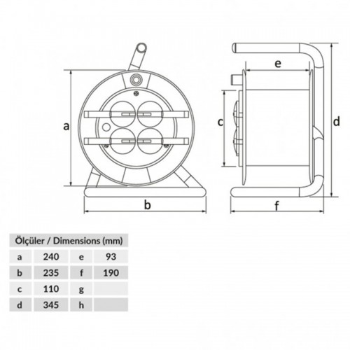 Bemis (Bm8-2103-0000) Kablo Makarası Boş (25Mt.Plastik)
