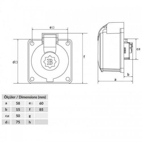BYES BY10-314 3*25A Makine Prizi BYES BY10-314 3*25A Makine Prizi
