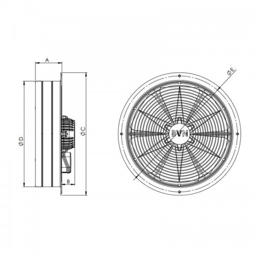 Bahçıvan Bsm-450 45 Cm Monofaze Aspiratör Bahçıvan Bsm-450 45 Cm Monofaze Aspiratör