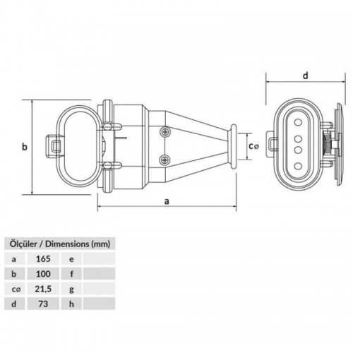 Bemis (By1-2504-2311) 25/40A Yassı Uzatma Priz