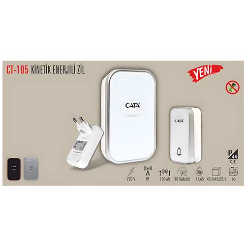 Cata Ct-105 Kinetik Enerjili Kumandalı Zil (220V)