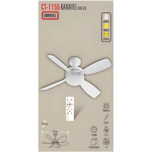 Cata Ct-1155 Karayel Fan Led Ampul