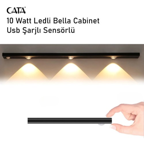 Cata CT-2464 40 cm Bella Slim Kabinet Armatürü Şarjlı Sensörlü 3200K 4000K 6500K