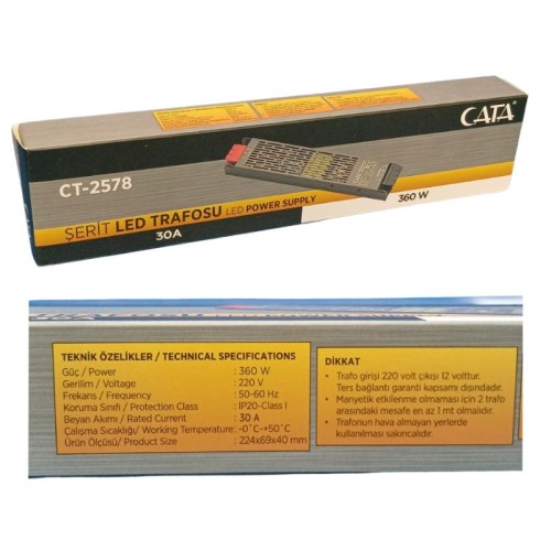 Cata Ct-2578 Led Trafosu 12V 30A