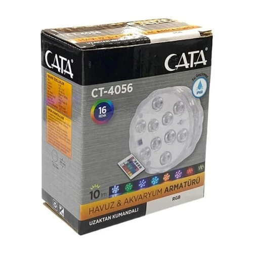 Cata CT-4056 RGB Havuz ve Akvaryum Armatürü Kumandalı Su Geçirmez 