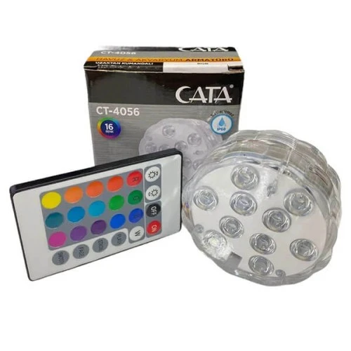 CATA - Cata CT-4056 RGB Havuz ve Akvaryum Armatürü Kumandalı Su Geçirmez 