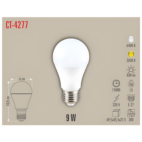 Cata Ct-4277 9W Led Ampul / Beyaz