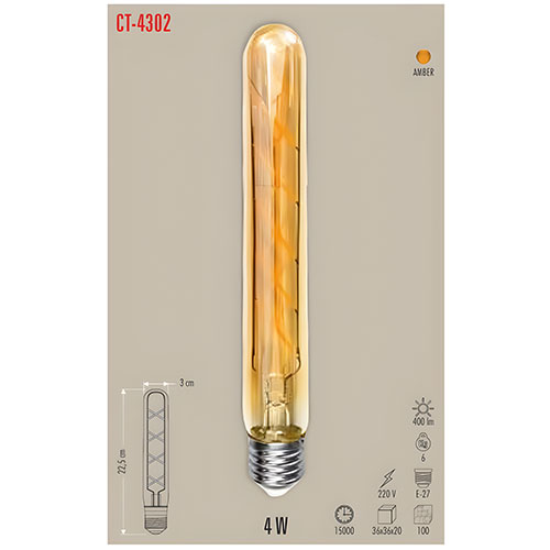 Cata Ct-4302 6W Dekoratif Rustik Ampul / Amber Cata Ct-4302 6W Dekoratif Rustik Ampul / Amber