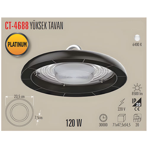 Cata Ct-4688 120W Yüksek Tavan Armatürü