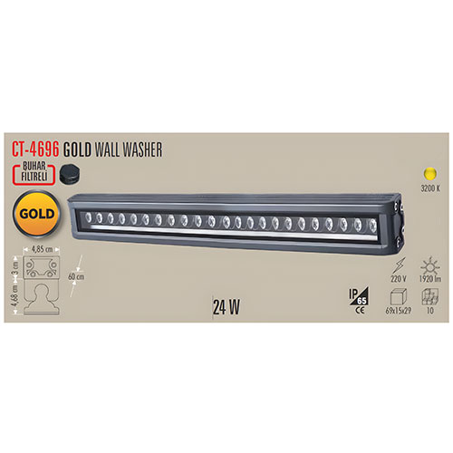 Cata CT-4696 24W Wallwasher 60cm Günışığı