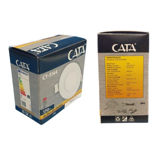 Cata Ct-5144 Eco 3W Panel Led Armatür / Beyaz