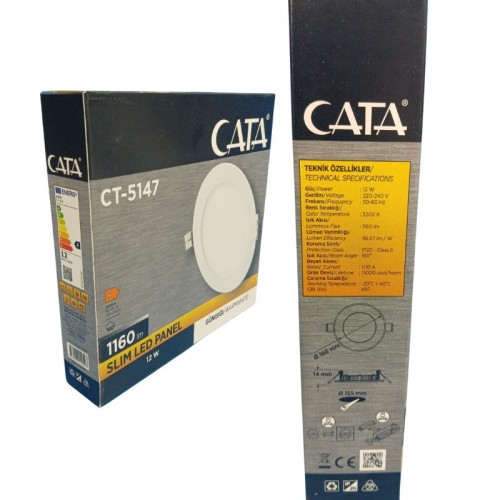 Cata Ct-5147 Eco 12W Panel Led Armatür / Günışığı Cata Ct-5147 Eco 12W Panel Led Armatür / Günışığı
