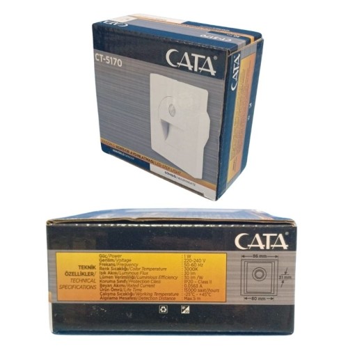 Cata Ct-5170 Sensörlü Ledli Koridor Armatür / Günışığı Cata Ct-5170 Sensörlü Ledli Koridor Armatür / Günışığı