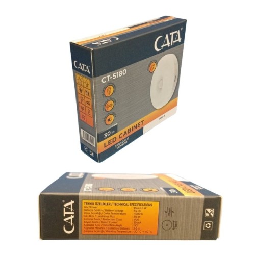 Cata Ct-5180 Sensörlü Mıknatıslı Kabin Led Armatür 4000K Cata Ct-5180 Sensörlü Mıknatıslı Kabin Led Armatür 4000K