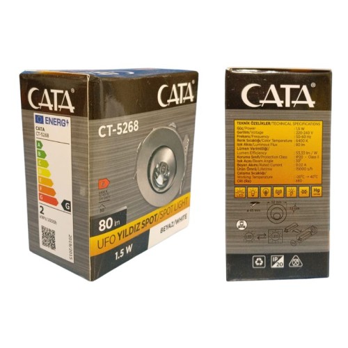 Cata Ct-5268 Yıldız Spot Hareketli / Beyaz Cata Ct-5268 Yıldız Spot Hareketli / Beyaz