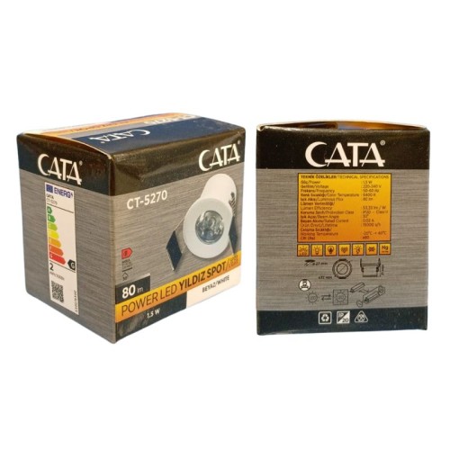 Cata Ct-5270 Yıldız Spot Power Ledli / Beyaz Cata Ct-5270 Yıldız Spot Power Ledli / Beyaz
