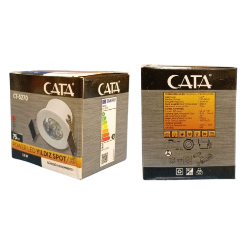 Cata Ct-5270 Yıldız Spot Power Ledli / Günışığı Cata Ct-5270 Yıldız Spot Power Ledli / Günışığı