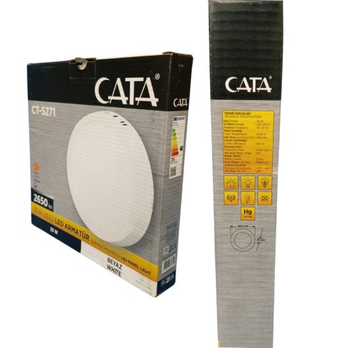 Cata Ct-5271 25W Damla Led Panel Armatür / Beyaz Cata Ct-5271 25W Damla Led Panel Armatür / Beyaz