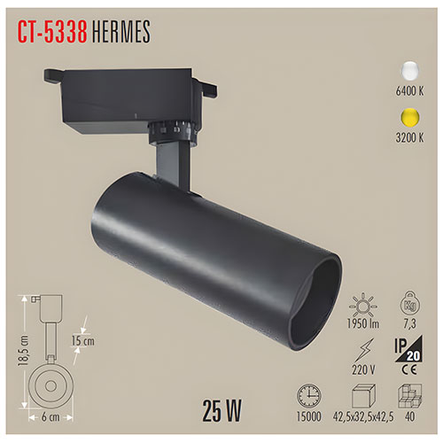 Cata Ct-5338 25W Hermes Ray Armatür Günışığı Cata Ct-5338 25W Hermes Ray Armatür Günışığı