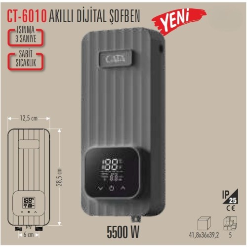 Cata Ct-6010 Akıllı Dijital Şofben