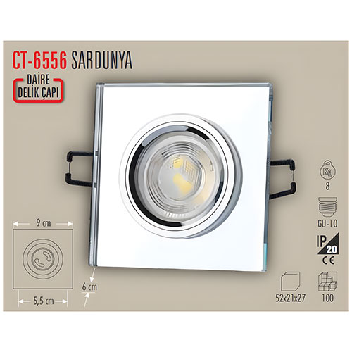 Cata Ct-6556 Cam Spot Armatür Cata Ct-6556 Cam Spot Armatür