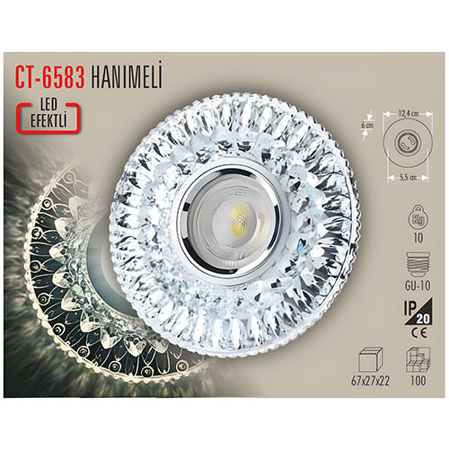 Cata Ct-6583 Cam Spot Armatür Cata Ct-6583 Cam Spot Armatür